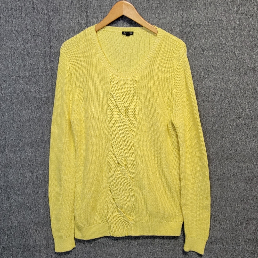 SALE !! Talbots Twist Cable Knit Cotton Sweater Large